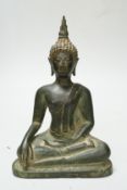 A Thai bronze model of Buddha, 21cm