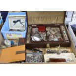 A large quantity of assorted Victorian and later jewellery etc. including silver brooch, micro