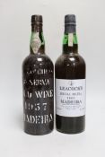 A 75cl bottle of 1860 Leacock’s Madeira Sercial Solera, together another 75cl bottle of 1957 Madeira
