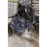 A Philippe Starck Mr Impossible chair, width 54cm, height 84cm