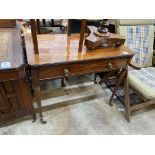 A Regency mahogany side table, width 85cm, depth 49cm, height 72cm