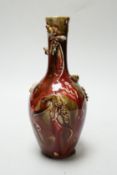 A Chinese flambe vase, 22cm