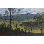 Iain Macnab (1890-1967), oil on board, Wooded landscape, signed, 49 x 75cm