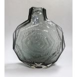 A Whitefriars willow Banjo glass vase, 32cm