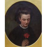 James Bullock (19th C.), oil on canvas, Portrait of Lucy Maire Holy (1843-1871), signed and dated