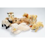 Seven Steiff animals, all 1950s