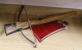 A Todds crossbow and bolts