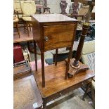 A George III mahogany bedside cabinet, width 35cm, depth 35cm, height 78cm