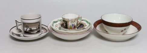 A selection of 18th and 19th century Continental porcelain teaware