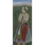 Indian School, gouache and watercolour heightened with gilt, Full length portrait of a dignitary