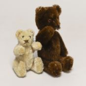 A Schuco Yes/No brown mohair, 1950's, 5in., excellent condition, and a 1950's Steiff bear with