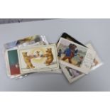 A large quantity of early teddy bear postcards