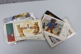 A large quantity of early teddy bear postcards