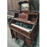 A late 19th century Alphonse Cary of London mahogany cased chapel organ, width 104cm, depth 48cm,
