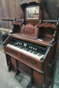 A late 19th century Alphonse Cary of London mahogany cased chapel organ, width 104cm, depth 48cm,