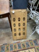 An oak Champagne Mathelin ridding rack, height 64cm