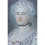 Late 18th century French School, pastel, Portrait of a lady, 40 x 29cm
