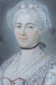 Late 18th century French School, pastel, Portrait of a lady, 40 x 29cm