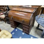 A Victorian mahogany cylinder bureau, width 120cm, depth 62cm, height 108cm