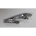 A Jaguar car chrome mascot, 13cm wide