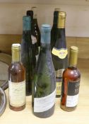 Nine bottles of various mixed wines, to include Chateau du Layon, Bestheim, etc.