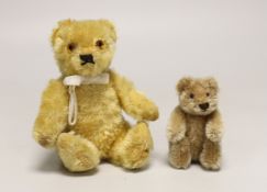 A 1950's Steiff, 6in., good condition, and a 1950's Schuco, 4in., good condition