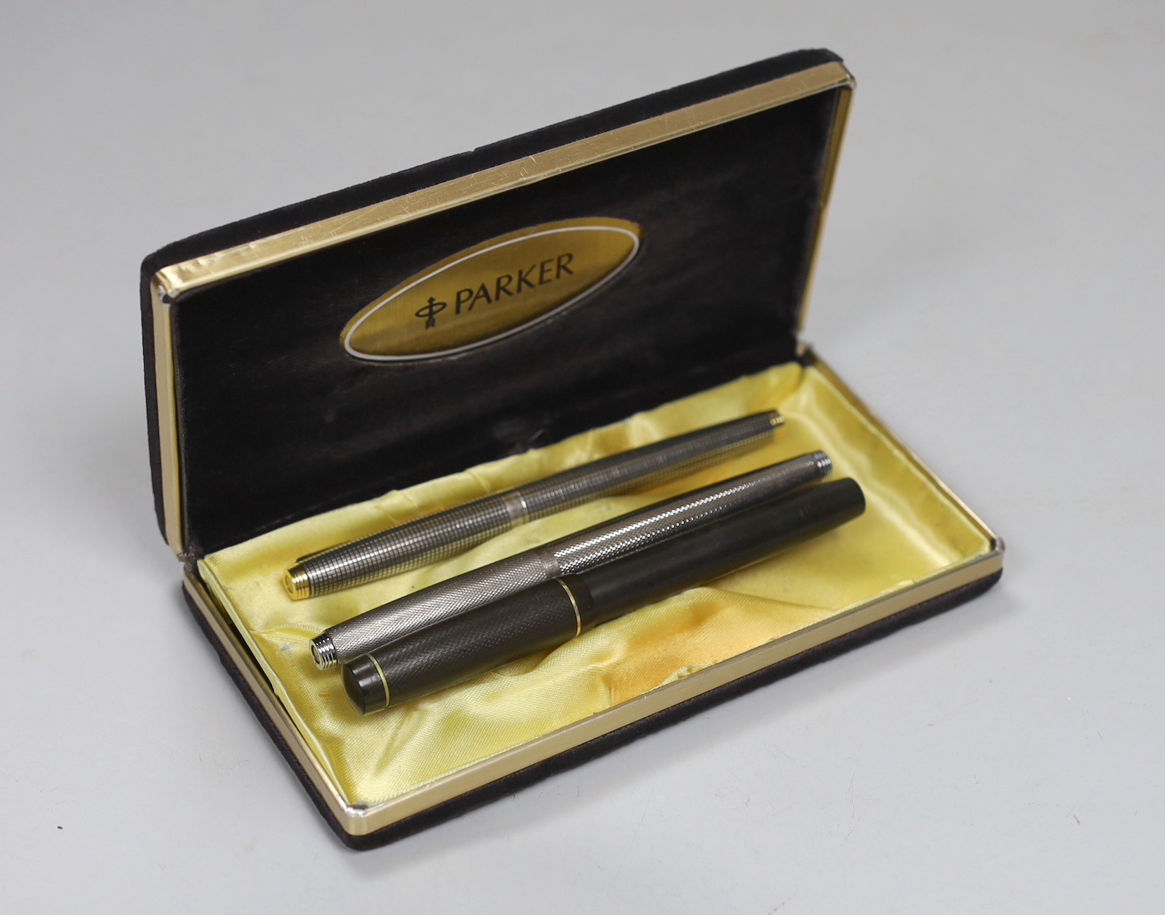 Two Parker fountain pens and Waterman fountain pen