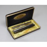 Two Parker fountain pens and Waterman fountain pen