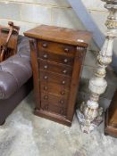 A Victorian mahogany Wellington chest, width 52cm, depth 35cm, height 103cm