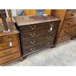 A George III mahogany chest, width 96cm, depth 50cm, height 91cm