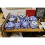 A Spode Italian blue and white part dinner and tea service
