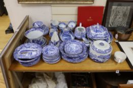 A Spode Italian blue and white part dinner and tea service