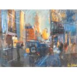 Roger Dellar, ROI RI (b.1949), pastel, Street scene, signed, 58 x 77cm