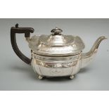 A George III chased silver teapot, by Peter & William Bateman, London, 1811, gross weight 20.1oz.