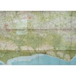 John Bartholomew's New Reduced Survey, coloured engraving, ½ inch to mile map of England and Wales -