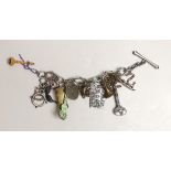 A metal Beatles memorabilia charm bracelet