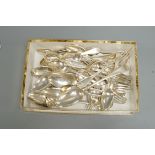 A quantity of assorted 19th century and later silver and sterling flatware, various patterns, makers