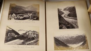 An early 20th century album of early Swiss and Italian photographs