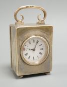 An Edwardian silver cased miniature carriage timepiece, Stewart Dawson & Co Ltd, London, 1909,
