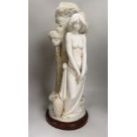 A large Lladro figure, 'La Denus del Cantaro', on stand with certificate, figure and stand 64cm