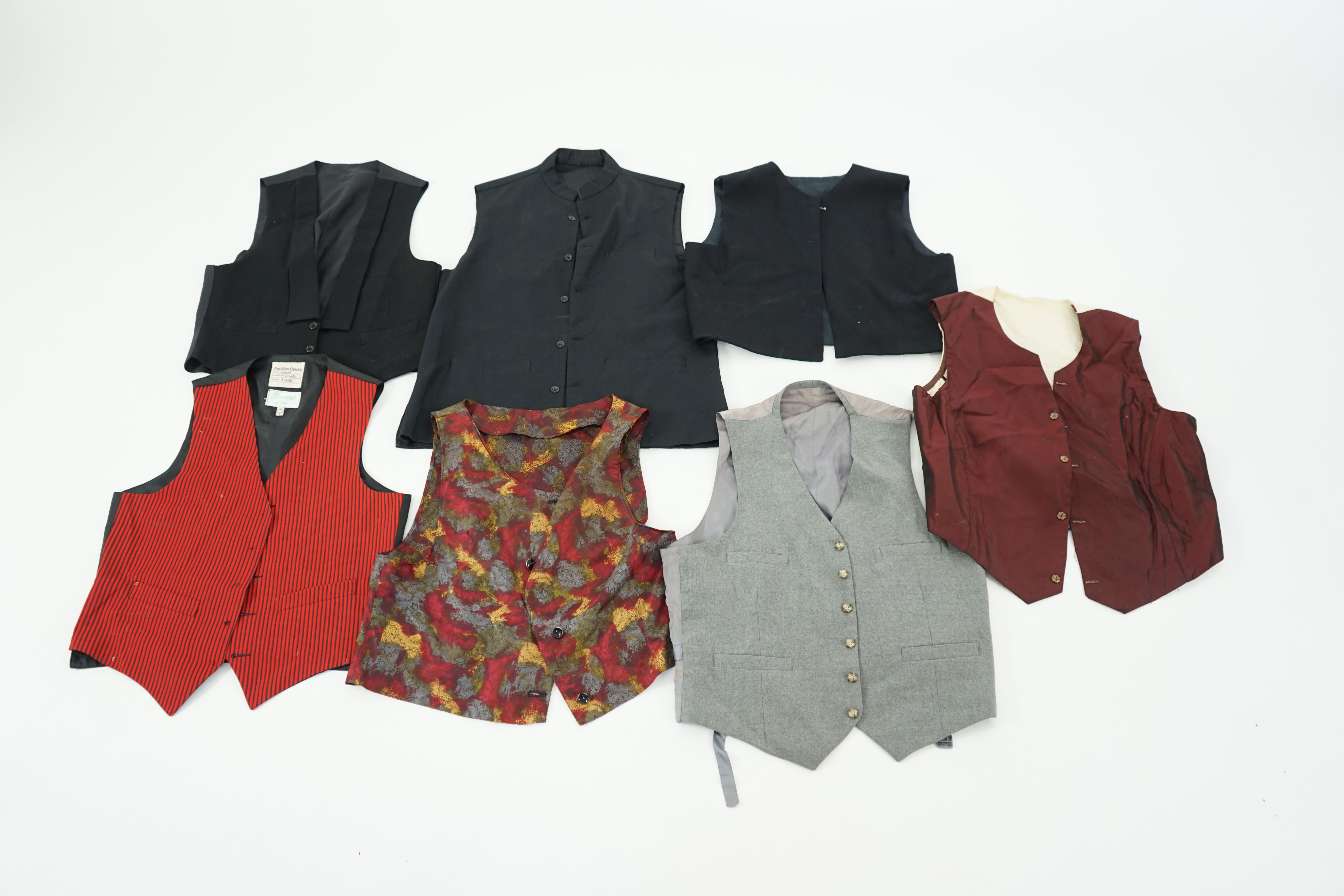 Five assorted men's period waistcoats (darker colours). Ex Pavilion Opera. - Image 2 of 8