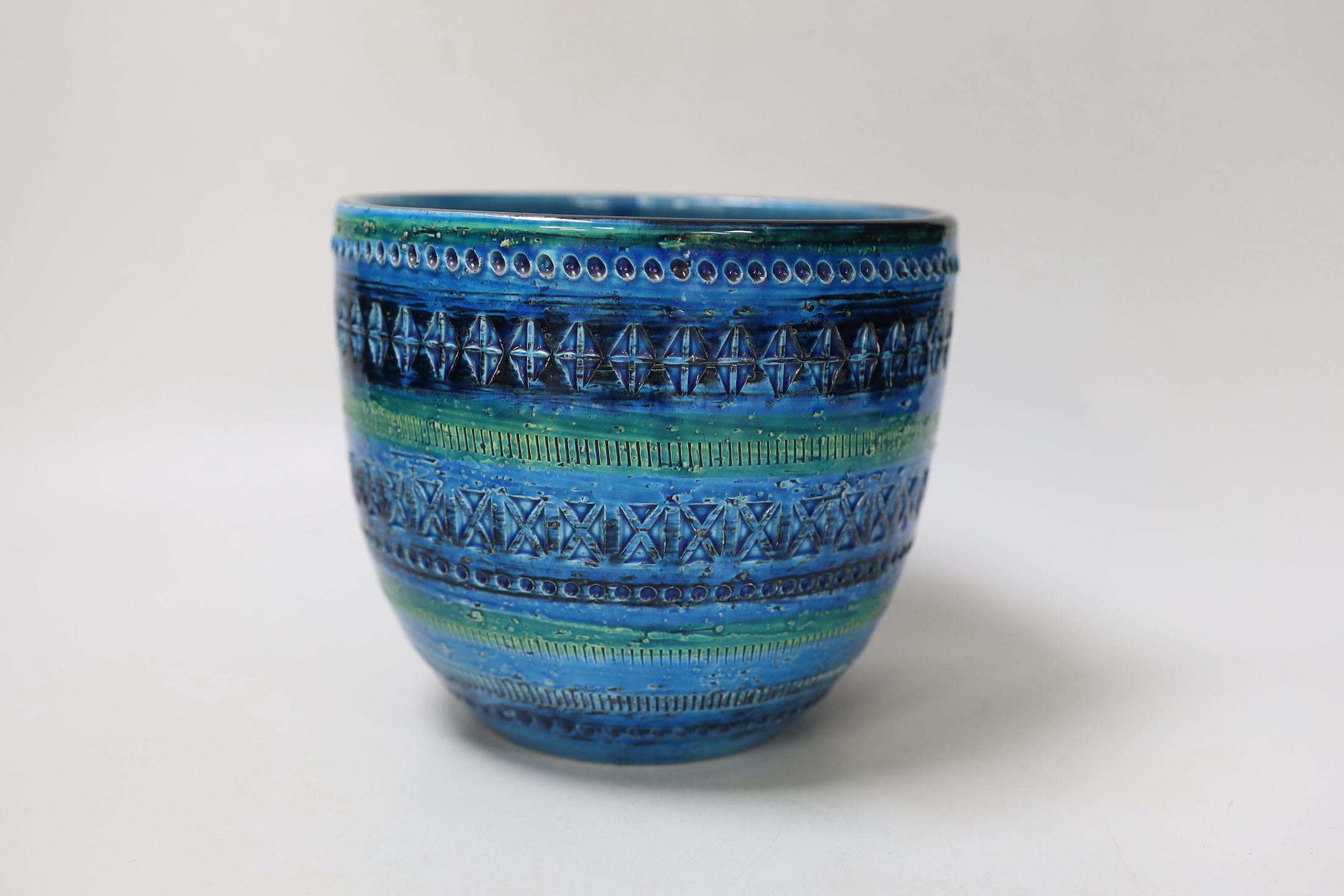 An Aldo Londi turquoise glazed jardiniere 1955, Rimini blue, 16cm - Image 2 of 4