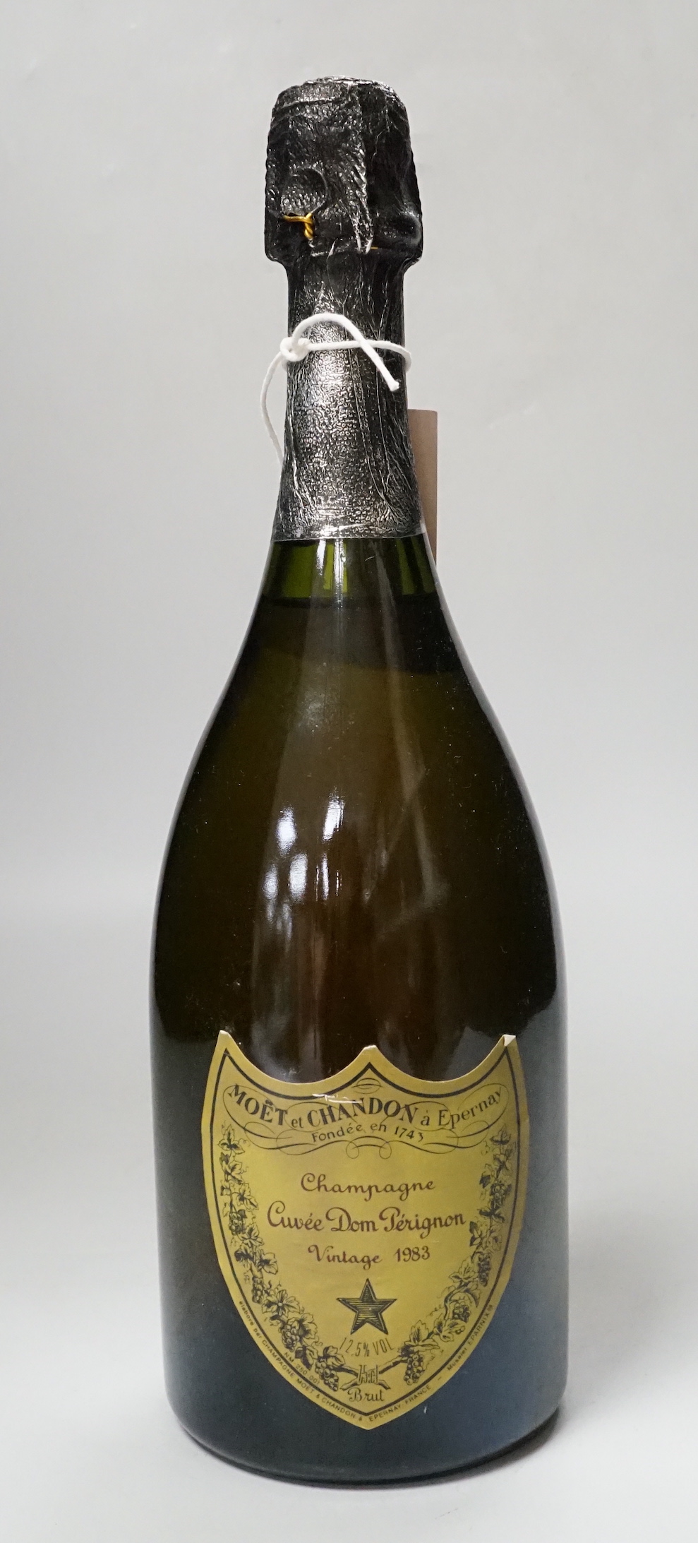 One bottle of Champagne Cuvee Dom Perignon 1983, boxed