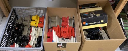 Three boxes of View-Master viewers, 1950s-1980s, including tow model C with light attachments, and