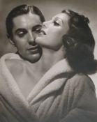 Photograph of the actors Tyrone Power & Lorretta Young, numbered 18/190, signed Hurrell.