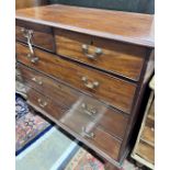 A George III mahogany chest of five drawers, width 107cm