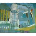 Padraig MacMiadhachain RWA (Irish, 1929-2017), oil on board, Mediterranean church, signed and