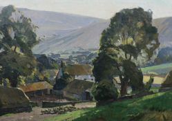 Edwin Byatt (English, 1888-1948) 'Saddlescombe Farm, Sussex'oil on canvassigned60 x 85cm***CONDITION
