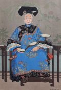 Elizabeth Keith (British, 1856-1957) 'Manchu Lady of the Last Dynasty - Peking'woodblock printsigned