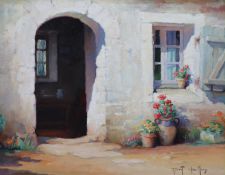 § § Robert Chailloux (French, 1913-2006) 'Cottage doorway'oil on boardsigned26 x 34cm***CONDITION